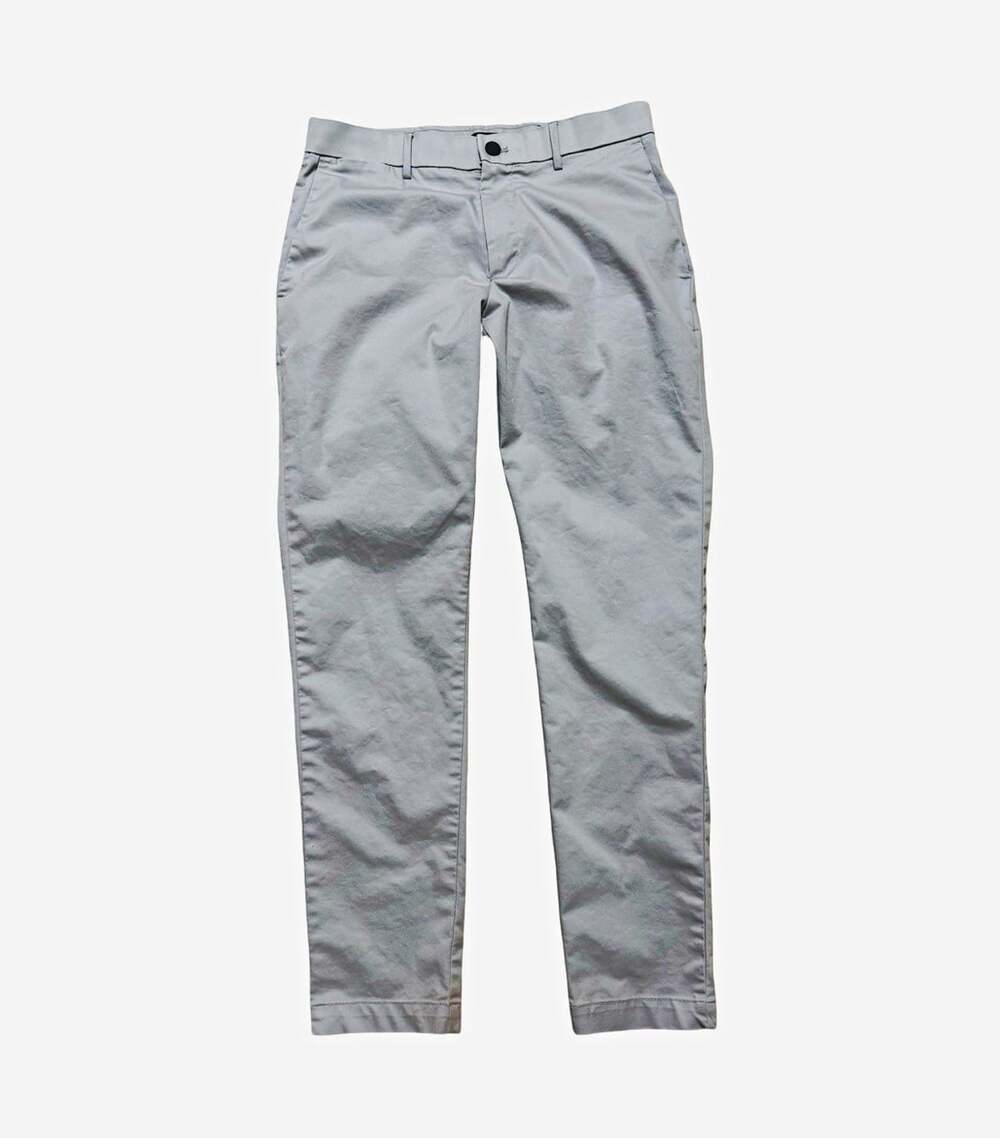 Banana Republic Slim Fit Gray Stretch Chino Pants Mens 31W Tapered Twill